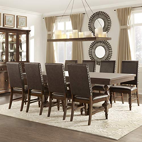 Inspire Q Flatiron Baluster Extending Dining Set by Classic Beige 9