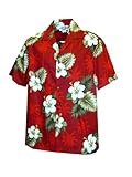 Pacific Legend Mens White Hibiscus Monstera Shirt
