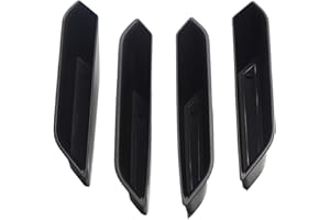 Door Handle Storage Box for Bronco 2021-2024, Front and Rear Interior Accessory, ABS Trim Organizer with Holder, Black, For E