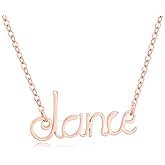MANZHEN Charm Script Dance Pendant Necklace Girls Gifts