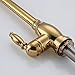 KES Brass Bar Sink Faucet with Pull Down Sprayer Head Modern Single Tall Large Commercial Pullout Kitchen Faucet Sprayer Pulldown High Arc Gooseneck Polished Gold Finish, L6933-4