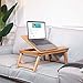 Homfa Bamboo Laptop Desk Adjustable Portable Breakfast Serving Bed Tray with Tilting Top Drawerthumb 4