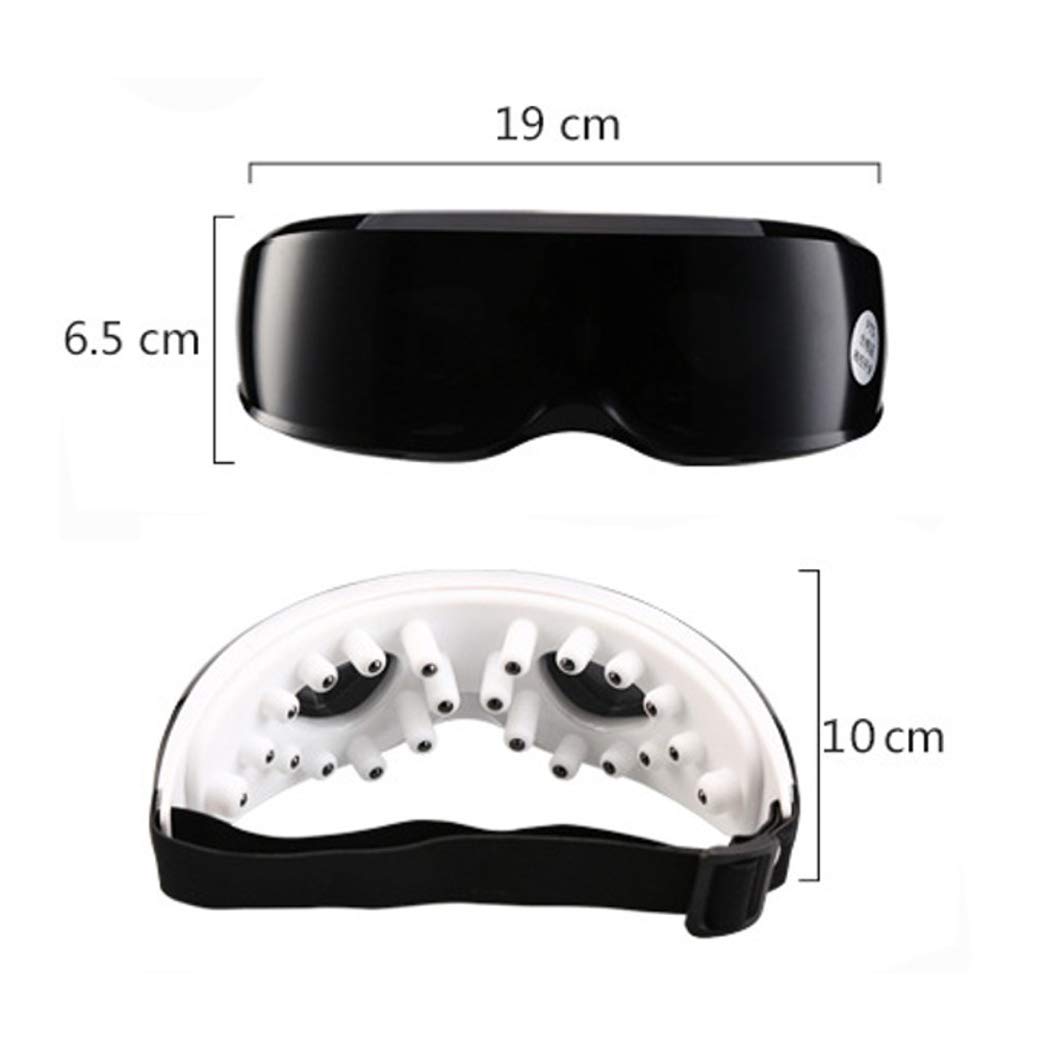 Yagot Masseur d\'yeux électrique, masseur rechargeable réglable d\'oeil de relaxation de double pression d\'oscillation multi de fréquence