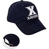 Desert Cactus Xavier University Baseball Hat XU Musketeers Brimmed Embroidered Cap Adjustable Cloth Strap Adult (Style B) Blue