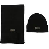 Michael Kors mens Merino Cuff Hat & Scarf Set - Box Set