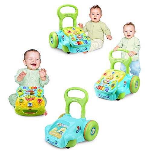 Forstart Sit-to-Stand Learning Walker Push and Pull Activity Center Music and Light Adjustable-Height Early Dvelopment Toys for 6 Months to 3 Years Old - Thumbnail 3