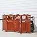 VIFAH V163 Malibu Outdoor Wood Privacy Screen with 4 Panels - 46