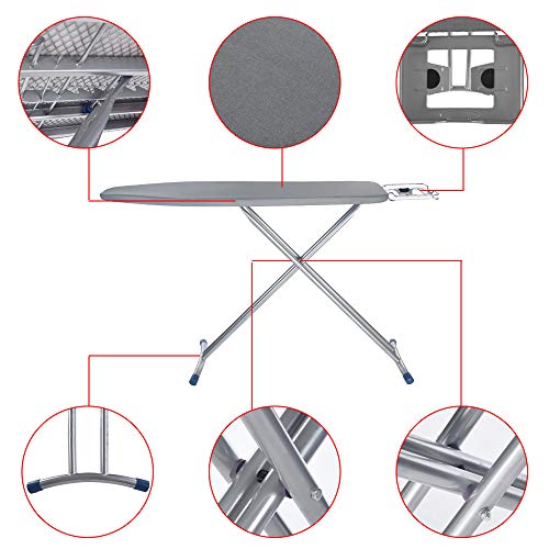 WONdere 48x15'' Home ironing Board 4 Leg Foldable Adjustable Board