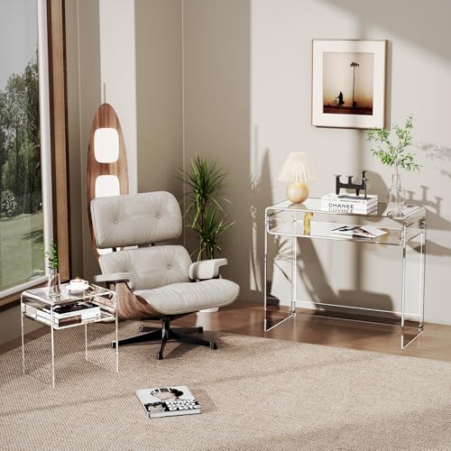 Solaround Acrylic Side Table, Bedside table Nightstand, Transparent Acrylic Tables (Clear)