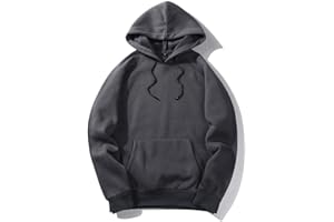 NREALY New Men'S Fall Casual Solid Hip Pop Loose Fit Fleece Long Sleeve Hoodie Top Blouse 2023 Fleece Hoodies For Men
