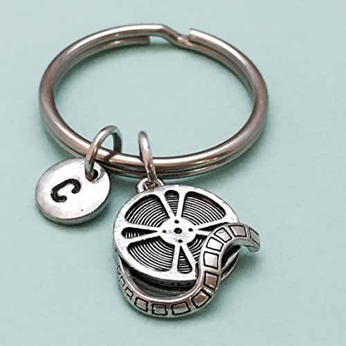 Movie reel keychain, movie keychain, director