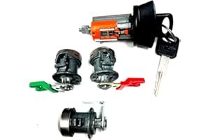 FAST AUTO KEYS C-42-195 for Select Ford Ignition Switch Lock Cylinder + Three (3) Door Lock Cylinder W/2 Ford Logo Keys
