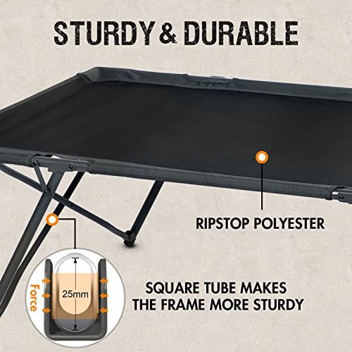 PORTAL Folding Camping Cot - Portable Outdoor Bed For Adults With 300lb Capacity