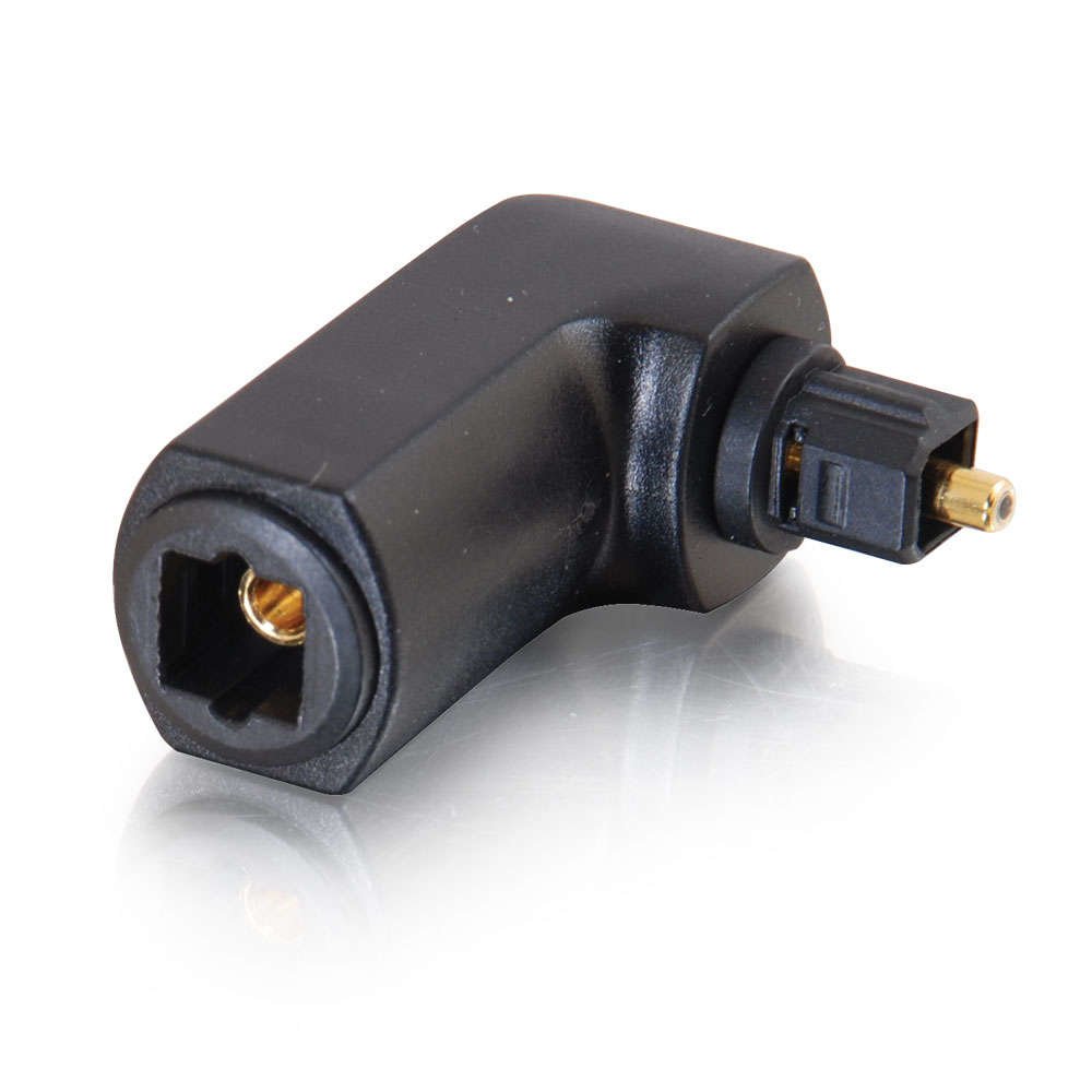 C2G Velocity 90 degree Angle TOSLINK Port Saver Adapter, Black