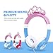 OneOdio Kids Over Ear Headphones - 85dB Volume Limited Headsets for Children, Durable, Adjustable, Lightweight Earphones with 3.5mm Jack for iPad, Kindle, Computers and Tablet (Crown Headband/Blue)