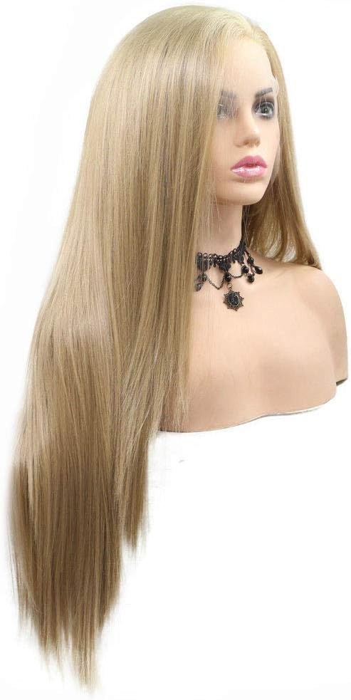 13x3" Pre Plucked Long Straight Colorful Wigs for Women Natural Looking Heat Resistant Fiber Synthetic Lace Front Wigs for Replacement/Party/Cosplay/Costume/Daily Use (blonde) - Image 5