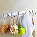 E-UNIONA Stainless Steel Wall Mounted 5 Double-Hook Organizer Rack Heavy Duty Robe Coat Clothes Hat Hanger Organizer Rack