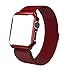 iTerk Compatible Apple Bands Frame,Milanese Mesh Loop Stainless Steel Metal Replacement Wristband Bracelet Strap Magnetic Buckle Protective Case Bumper Compatible iWatch Apple Watch Series 1/2/3