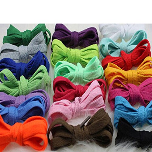 Tinksky 12 Pairs Flat Shoelaces Shoe Laces Strings for Sports Shoes Boots Sneakers Skates (Assorted Colors) - Thumbnail 3