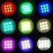 AIBOO Color Changing Christmas Xmas Decor Under Cabinet LED Lighting IR Remote Control Multi Color Puck Lights for Kitchen Shelf Counter Furniture Holiday Lighting 6 Lights 18W RGBW RGB + White