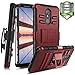 CaseTank for LG Stylo 5 Case, LG Stylo 5 Plus, Lg Stylo 5V, LG Stylo 5 + Case W [Tempered Glass Screen Protector] Built-in Kickstand Swivel Combo Holster Belt Clip Shockproof Armor, PC-Red primary