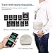 Travel Money Belt for Men Women Waist Wallet Stash Bag RFID Blocking Secure Passport Holder Hidden Under Clothes Waist Pack with 10 RFID Blocking Sleeves Set (Cream)