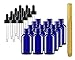 Jaw Exerciser for Men and Women - Jawline Double Chin Reducer Eliminator - Chisell Jawline Exerciser - Culinaire 12 Pack Of 1 oz Blue Glass Bottles
