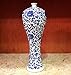 Classic Ming Era Blue and White Porcelain Floral Slender Beauty Vase. Slender Beauty