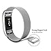 SWEES Fitbit Charge 2 Milanese Bands Metal Silver, Replacement Small & Large (5.5