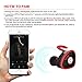 True Wireless Bluetooth Earbuds Stereo Earphones Dual In-ear Noise Isolation Mini Sports Headset Headphones with Mic (Red)