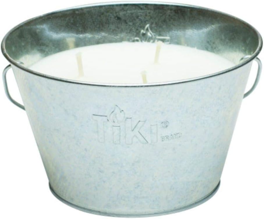 Candles & Holders - TIKI® Brand 28 Ounce Citronella Wax Candle Metal Triple Wick Bucket Silver, 1412112