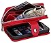 iPhone 5S/SE Wallet Case, HYSJY Magnetic Detachable PU Leather Wallet Purse for Women Men with Zipper, Credit Card Slots, Card Holer,Flip Slim Cover Case Fit iPhone 5/5S/SE (Zip-Red)