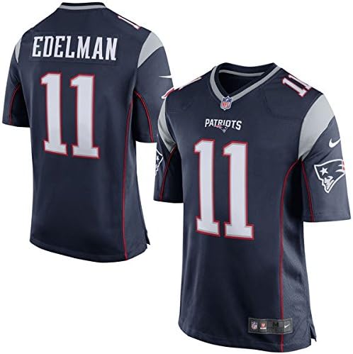 Men's New England 11 Julian Edelman Navy Blue Game Jersey