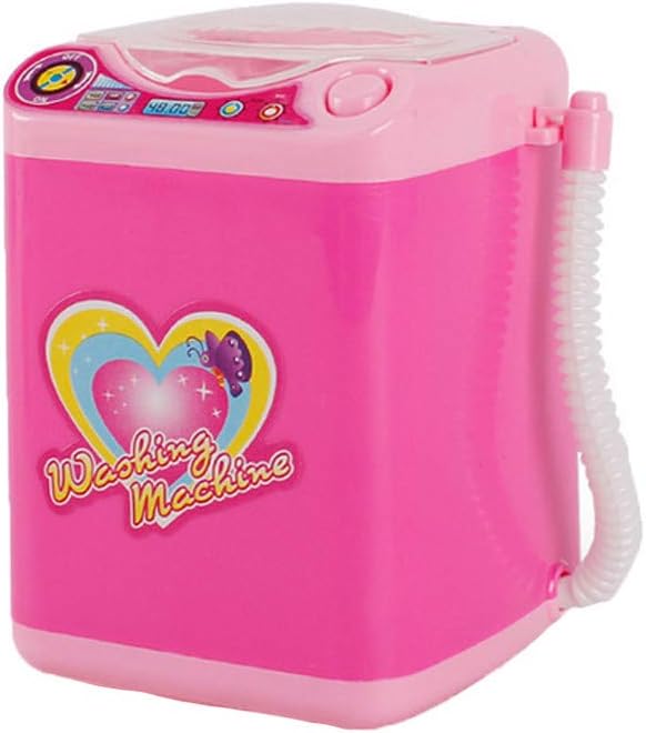 Makeup Brush Cleaner Device Automatic Cleaning Washing Machine Mini Toy - Mini Simulation Dollhouse Furniture Automatic Cleaning Washing Machine Mini Toy (B)