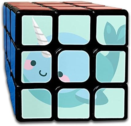 Cute Little Narwhal Speed Cube 3x3x3 Sticker Speed Cube Smooth Magic Cube Puzzle Toys