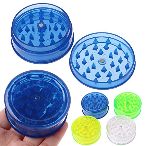 Plastic Tobacco Grinder Leaf Herbal Herb Smoke Spice Crusher Hand Muller 3 Layer - Thumbnail 2