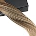 Sunny 18inch Balayage Tape In Hair Extensions Human Hair Color Medium Brown to Ash Blonde Highlight Blonde Remy Real Human Hair Extensions 20pc 50g