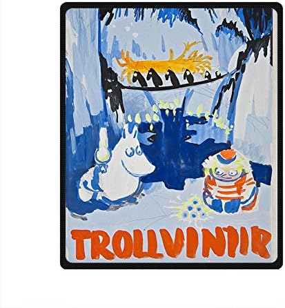 Custom Personalized Fleece Blanket 50" x 60" Diy Lovely Moomin Cartoon Design