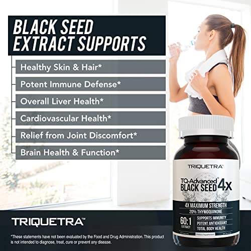 20 Thymoquinone Black Seed Oil Extract Capsules TQAdvanced 4X