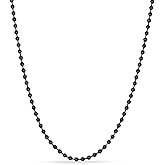 VNOX Dog Tag Chain Necklace - Stainless Steel Military Dog Tag Chain for Men Women Bead Ball Necklace 20-30 Inches