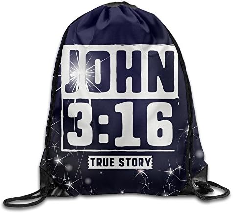 Gym Drawstring John True Story Christian Bag Simple Drawing Quick Dry Backpack Bag