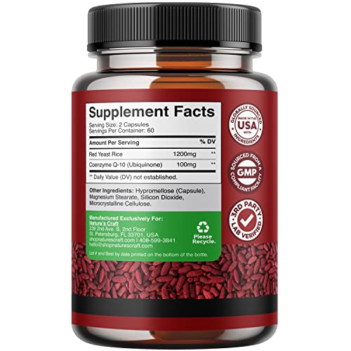 Extra Strength Red Yeast Rice Supplement Potent CitrininFree Red