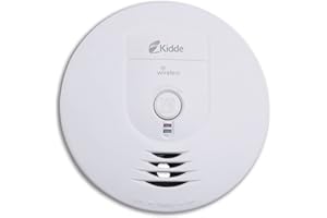Kidde Wireless Smoke Detector, AA Battery Operated (Included), Ionization Sensor Wire-Free Interconnect Smoke Alarm