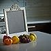 Rustic White Wood Framed - Free Standing Chalkboard (H:9.25 in. x W:12 in.) - Blackboard Sign - Wedding Chalk Board (Distressed White)