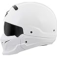 ScorpionEXO Covert Open Face Half Shell 3/4 Mode Motorcycle Helmet Dot Approved Solid Adult Unisex (Gloss White - X-Small)