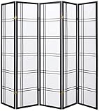 Oriental Furniture 6 ft. Tall Double Cross Shoji