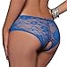 MidLove Women's Sexy Panties Lace Knickers Panty with Bow (XX-Large, Blue)