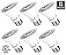 Hyperselect PAR20 LED Light Bulb, 8W (50W Equivalent), 5000K (Crystal White Glow), 510 lumens, Flood Light Bulb, Non Dimmable, Medium Base (E26), UL - Great for Patio, Appliances, Outside Use (6 Pack)