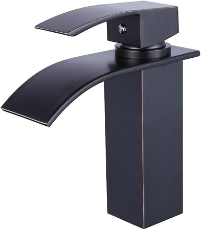 Yodel Deck Mount Waterfall Bathroom Faucet Oil Rubbed Bronze