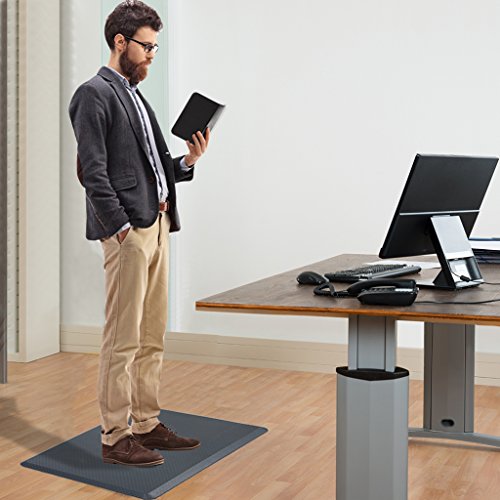 VIVA OFFICE Anti-Fatigue Standing Comfort Mat for Office and Home, dark gray